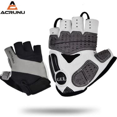 Liangduo Shop Kırmızı Stil Xl Boyutu Acrunu Profesyonel Bisiklet Eldiveni Sıvı Silikon Yarım Parmak Eldiven Kaymaz Şok Emici Bisiklet Eldiveni Erkekler Spor Eldiven (Yurt Dışından) 5