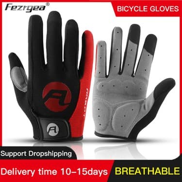 Liangduo Shop Gri Tarzı Xl Boyutu Açık Hava Sporları Bisiklet Eldiveni Erkek ve Kadın Spor Kaymaz Sürme Tam Parmak Bisiklet Nefes Dokunmatik Ekran Eldiveni (Yurt Dışından) 4