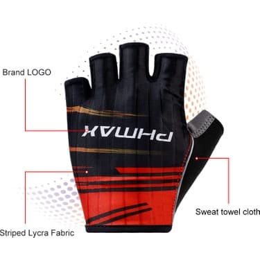 Liangduo Shop PM-DPST-17701 Stili Xl Boyutu Phmax Yaz Bisiklet Eldiveni Kaymaz Erkek Kadın Yarım Parmak Eldiven Nefes Şok Emme Mtb Yol Bisiklet Eldiveni (Yurt Dışından) 2