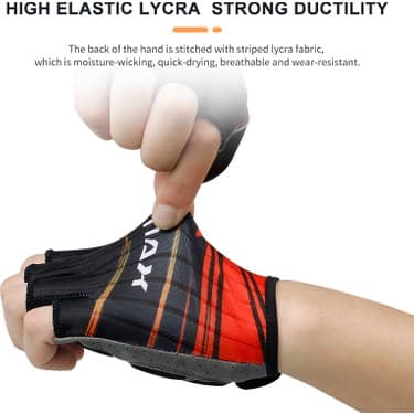 Liangduo Shop PM-DPST-17701 Stili Xl Boyutu Phmax Yaz Bisiklet Eldiveni Kaymaz Erkek Kadın Yarım Parmak Eldiven Nefes Şok Emme Mtb Yol Bisiklet Eldiveni (Yurt Dışından) 4