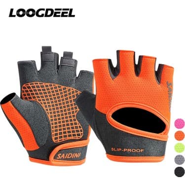 Liangduo Shop Yeşil Stil Xl Boyutu Loogdeel Yarım Parmak Bisiklet Eldiveni Kaymaz Nefes Darbeye Dayanıklı Aşınmaya Dayanıklı Açık Alan Sporları Boks Koşu Unisex Eldiven (Yurt Dışından) 2