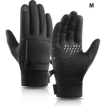 Liangduo Shop Siyah Stil M Boyutu 1 Çift Kış Termal Sıcak Bisiklet Bisiklet Dokunmatik Ekran Eldiveni Yumuşak Kaymaz Açık Kamp Unisex Рукавички Motosiklet Eldiveni (Yurt Dışından) 5