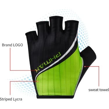 Liangduo Shop PM-DPST-17802 Stili S Beden Phmax Erkekler Bisiklet Eldiveni Yarım Parmak Bisiklet Eldiveni Dayanıklı Bisiklet Eldiveni Şok Emici Parmaksız Spor Spor Eldivenleri (Yurt Dışından) 5