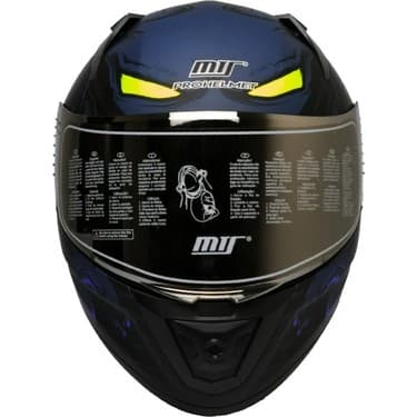 Motoanl Motosiklet Kaskı Ece 22.R06 Sertifikalı Double Vizör Full Face Kask Mision Blue 2