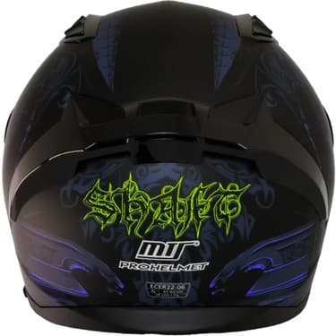 Motoanl Motosiklet Kaskı Ece 22.R06 Sertifikalı Double Vizör Full Face Kask Mision Blue 3