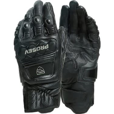 Prosev GL60 Carbon Titanyum Deri Motosiklet Eldiveni - Siyah 2