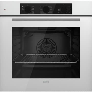 Ferre QBL62CB - SS206 -D087 60 cm Beyaz Cam Turbolu Ankastre Set -Yeni 2025 2