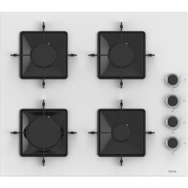 Ferre QBL62CB - SS206 -D087 60 cm Beyaz Cam Turbolu Ankastre Set -Yeni 2025 3