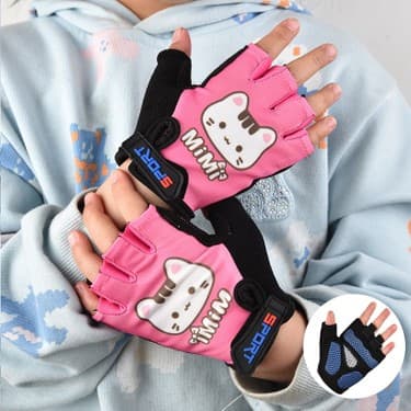 Liangduo Shop Süpermen Tarzı Xl Boyutu Çocuklar Bisiklet Eldiveni Yarım Parmak Çocuk Bisikleti Eldiven Çocuk Kaymaz Nefes Spor Eldiven Erkek Kız Için Sürüş Donanımları (Yurt Dışından) 4