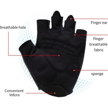 Liangduo Shop PM-DPST-17802 Stili M Boyutu Phmax Erkekler Bisiklet Eldiveni Yarım Parmak Bisiklet Eldiveni Dayanıklı Bisiklet Eldiveni Şok Emici Parmaksız Spor Spor Eldivenleri (Yurt Dışından) 2