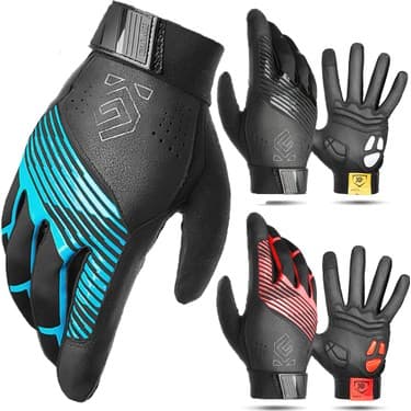 Liangduo Shop Kırmızı Stil Xxl Erkek Profesyonel Bisiklet Eldiveni Kış Jel Sıvı Silikon Yol Bisikleti Eldiven Tam Parmak Kaymaz Darbeye Dayanıklı Bisiklet Eldivenleri (Yurt Dışından) 3