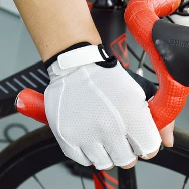 Liangduo Shop Beyaz Stil L Boyutu Darevıe Bisiklet Eldiveni Yarım Parmak Hafif Yumuşak Süper Nefes Bisiklet Eldiveni Yüksek Li Ped Darbeye Dayanıklı Bisiklet Eldivenleri (Yurt Dışından) 5