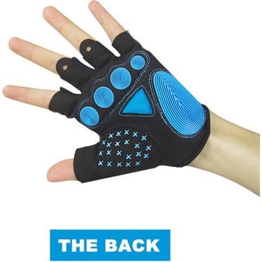 Liangduo Shop Mavi Stil L Boyutu 2017 Zaman Sınırlı Sıcak Darbeye Dayanıklı Bisiklet Bisiklet Bisiklet Yarım Parmak Eldiven Mtb Takım Yarışı Erkekler Için Guantes Ciclismo Naylon (Yurt Dışından) 5