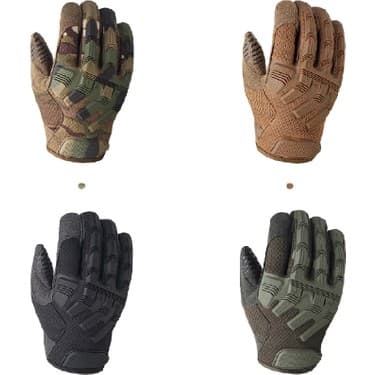 Liangduo Shop Haki Tarzı M Boyutu Ordu Askeri Taktik Eldiven Dokunmatik Ekran Kauçuk Koruyucu Avcılık Açık Binme Yürüyüş Bisiklet Tırmanma Çekim Tam Parmak (Yurt Dışından) 3