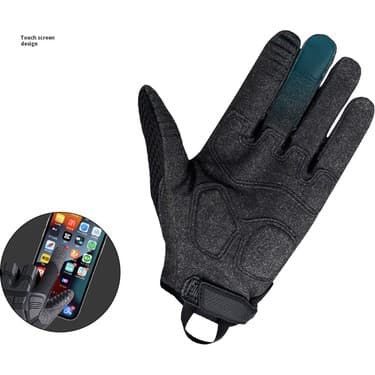 Liangduo Shop Haki Tarzı M Boyutu Ordu Askeri Taktik Eldiven Dokunmatik Ekran Kauçuk Koruyucu Avcılık Açık Binme Yürüyüş Bisiklet Tırmanma Çekim Tam Parmak (Yurt Dışından) 5