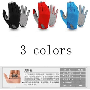 Liangduo Shop Mavi Stil S Beden Gıyo-Kış Sporları Tam Parmak Bisiklet Eldiveni Balıkçılık Spor Salonu Veya Mtb Bisiklet Kaymaz Kumaş Bisiklet Eldiveni Erkekler Kadınlar Için (Yurt Dışından) 3