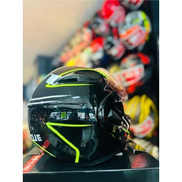 Universal Vırtue Çene Açılır Güneş Vizörlü Motosiklet Kaskı (Siyah-Sarı) 5