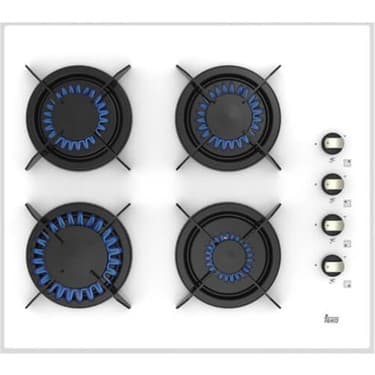 Teka Beyaz Cam Hel Lux 60 4 Gözlü Gazlı Ankastre Ocak 2