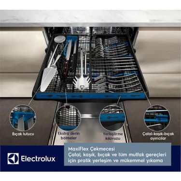 Electrolux EES48401L 8 Programlı Tam Ankastre Bulaşık Makinesi 5