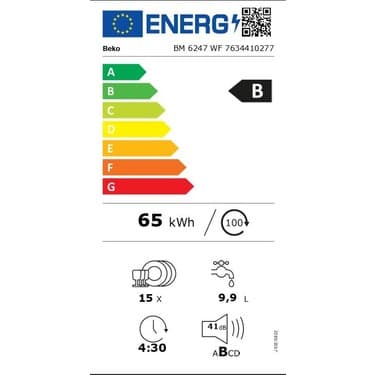 Beko Bm 6247 Wf B Enerji Sınıfı 6 Programlı Beyaz Wifi Özellikli Bulaşık Makinası 4