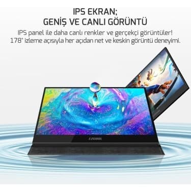 Ezcool Lite E15 4ms 60HZ 15,6" Fhd IPS Taşınabilir Monitör (Sıfır Ölü Piksel Garantili) 5