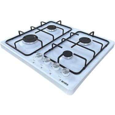 Erato eo2004db 4 Gözlü Emniyetli Çakmaklı Setüstü Ocak Doğalgaz Beyaz 4