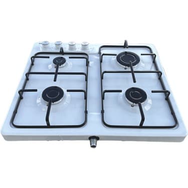 Erato eo2004db 4 Gözlü Emniyetli Çakmaklı Setüstü Ocak Doğalgaz Beyaz 3