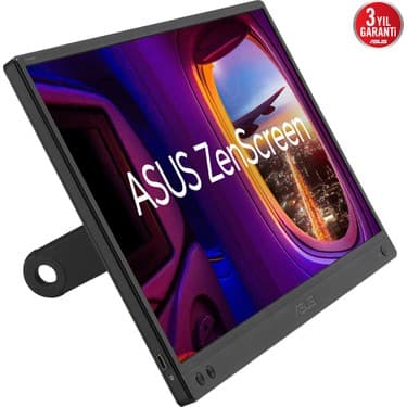 Asus ZENSCREEN MB166CR 15.6 IPS 1920x1080 5MS USB-C 3YIL MAT EKRAN,360° DAYANAKLI STAND, DUSUK MAVI ISIK TASINABILIR USB MONITOR 2