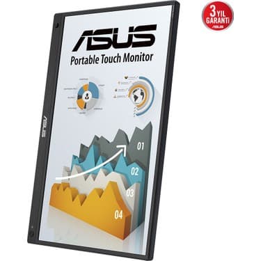 Asus Zenscreen MB16AMTR Portable 15.6 IPS 1920X1080 5ms Mini-Hdmı Usb-C mm 3yıl 10 Parmak Dokunmatık, Dahılı Batarya, Usb-C To A Adaptor, Eyecare Tasınabılır USB Monıtor 4