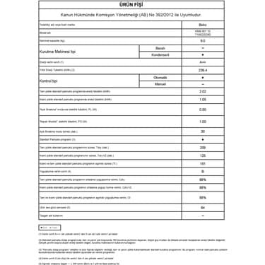 Beko KMB 901 IG 9 Kg Kurutma Makinesi 5