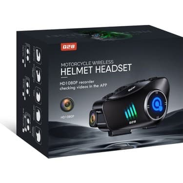 Always Teknoloji Q28 Intercom Kameralı Hd 1080P Kameralı Kask Kulaklık Su Geçirmez 32GB Hafıza Kartlı 3