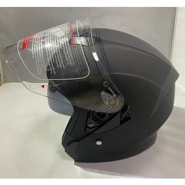 Mediterian Güneş Vizörlü Çenesiz Kask Mat Siyah 516 3