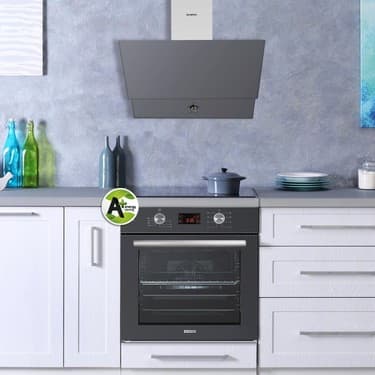 Kumtel Antrasit (Gri) Cam Davlumbaz Da6-830 2