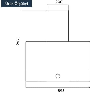 Kumtel Antrasit (Gri) Cam Davlumbaz Da6-830 3