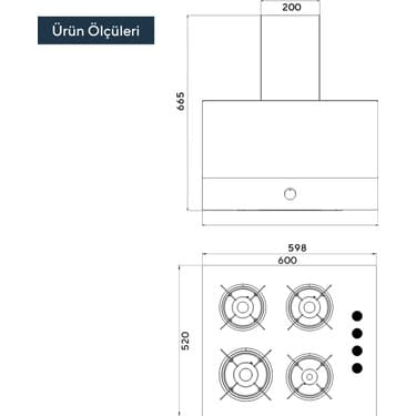 Kumtel Beyaz 2'li Ankastre Cam Set (DA6-830 + KO-40TAHDF) 4