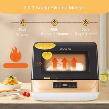 Kochler Küçük Alan Uyumlu Pratik Bulaşık Makinesi – Tiny House ve Karavanlar Için Ideal 8