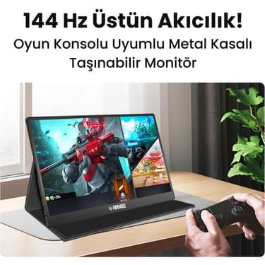 Raxius RXM6144 15.6" Fhd 5ms144Hz Type-C Telefon&oyun Konsolu Uyumlu Metal Kasa Taşınabilir Monitör 2