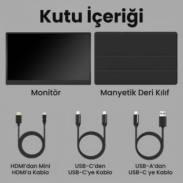 Raxius RXM6144 15.6" Fhd 5ms144Hz Type-C Telefon&oyun Konsolu Uyumlu Metal Kasa Taşınabilir Monitör 4