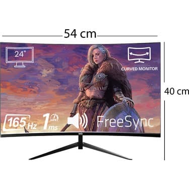 İzoly Sindar 2456C165 24" 1ms 165Hz FHD VA Curved Oyuncu Monitörü 5