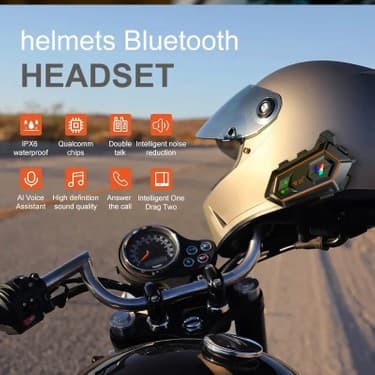 Always Teknoloji 2 Adet Y20 2x 1000M Telsiz Mesafeli Özellikli 2 Kişi Bağlantılı Bluetooth Kask Kulaklık 5