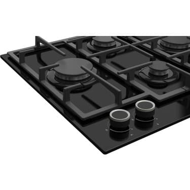 Ferre LN385 Siyah Cam Ankastre Ocak (Döküm Izgara) 2