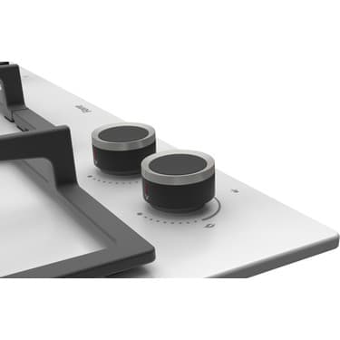 Ferre LN386 Beyaz Cam Ankastre Ocak (Döküm Izgara) 3