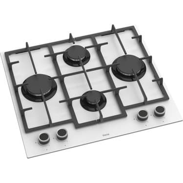 Ferre LN386 Beyaz Cam Ankastre Ocak (Döküm Izgara) 4