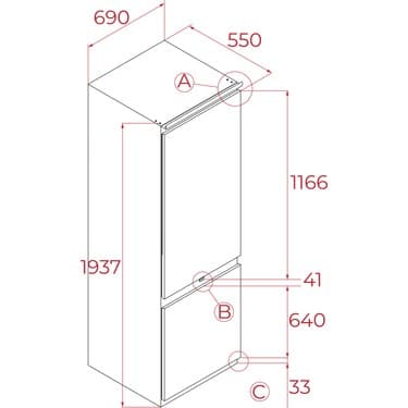 Teka RBF 78780 FI 70CM Ankastre Buzdolabı 5