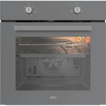 Esty Silverline- Turbo Fırın Resetli Davlumbaz Ankastre Set( 3480 Slv CS5335S01 AEF6601S01) 3
