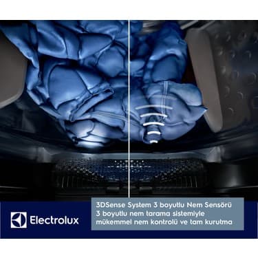 electrolux EW8D394MT 800 Serisi Ultracare Steam 3dsense 9 kg A+++ Buharlı Inverter Kurutma Makinesi 3
