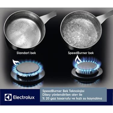 Electrolux EGS6436SX SpeedBurner Inox Ankastre Ocak 3