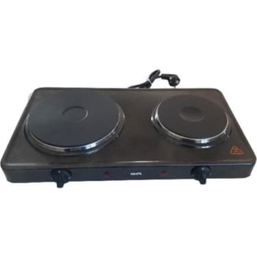 abnturk 2 Yıl Garantili 1000W+1500W 2 Gözlü Elektrikli Ocak, Güvenli Termostatlı Isı Ayarlı Elektrikli Ocak 2