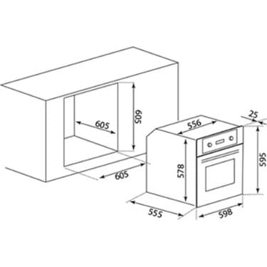 AFM Tech Black Turmalin Plus 3'lü Kumandalı Cam Ankastre Set ( FM7600B-FM2200B-FM3400B ) 5