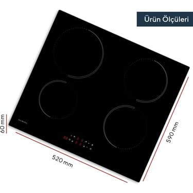 Kumtel Elektrikli Indüksiyonlu Dört Gözlü Ankastre Ocak Hı6-4tb 3